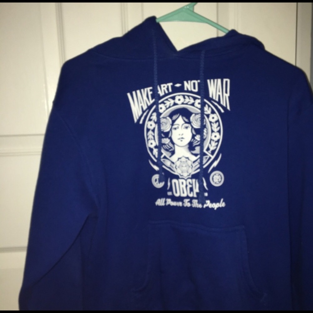 TRADED blue obey hoodie !🧩